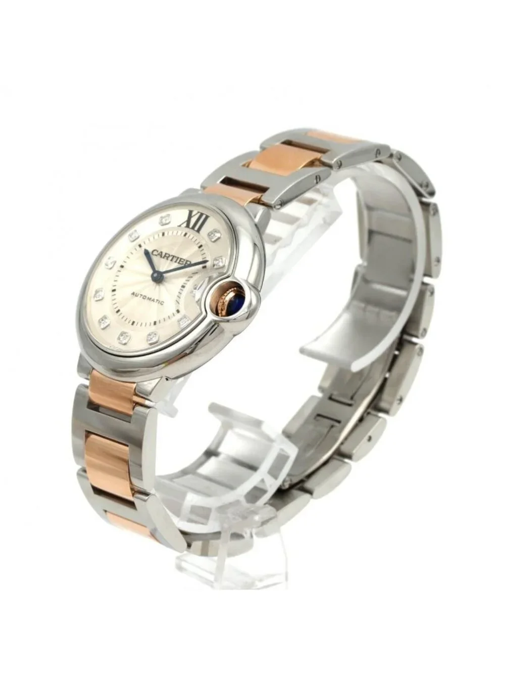 Cartier Ballon Bleu PG Stainless Steel Pink Gold Automatic Watch